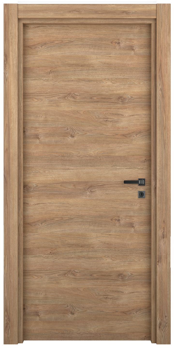 Ușa de interior Indian Oak: aspect de stejar natural, cald, mâner negru
